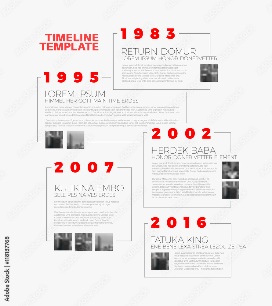 Vector Infographic typography timeline report template Vector Infographic typography timeline report template