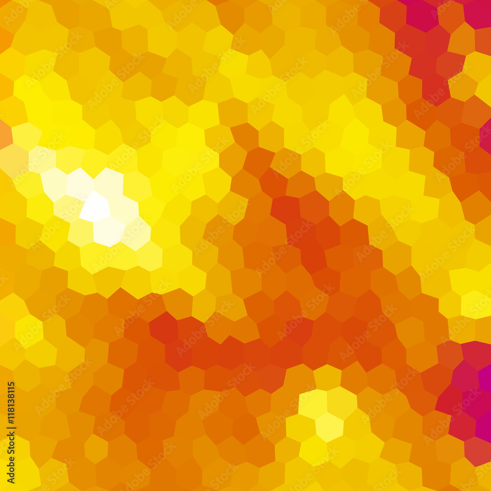 Fire low poly hexagon style vector mosaic background Fire low poly hexagon style vector mosaic background