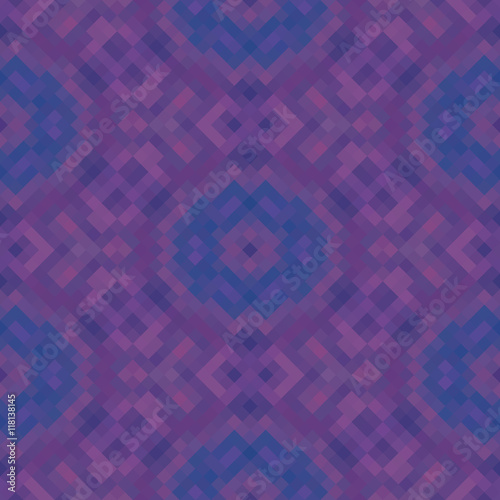 Kaleidoscopic low poly rhomb style vector mosaic background