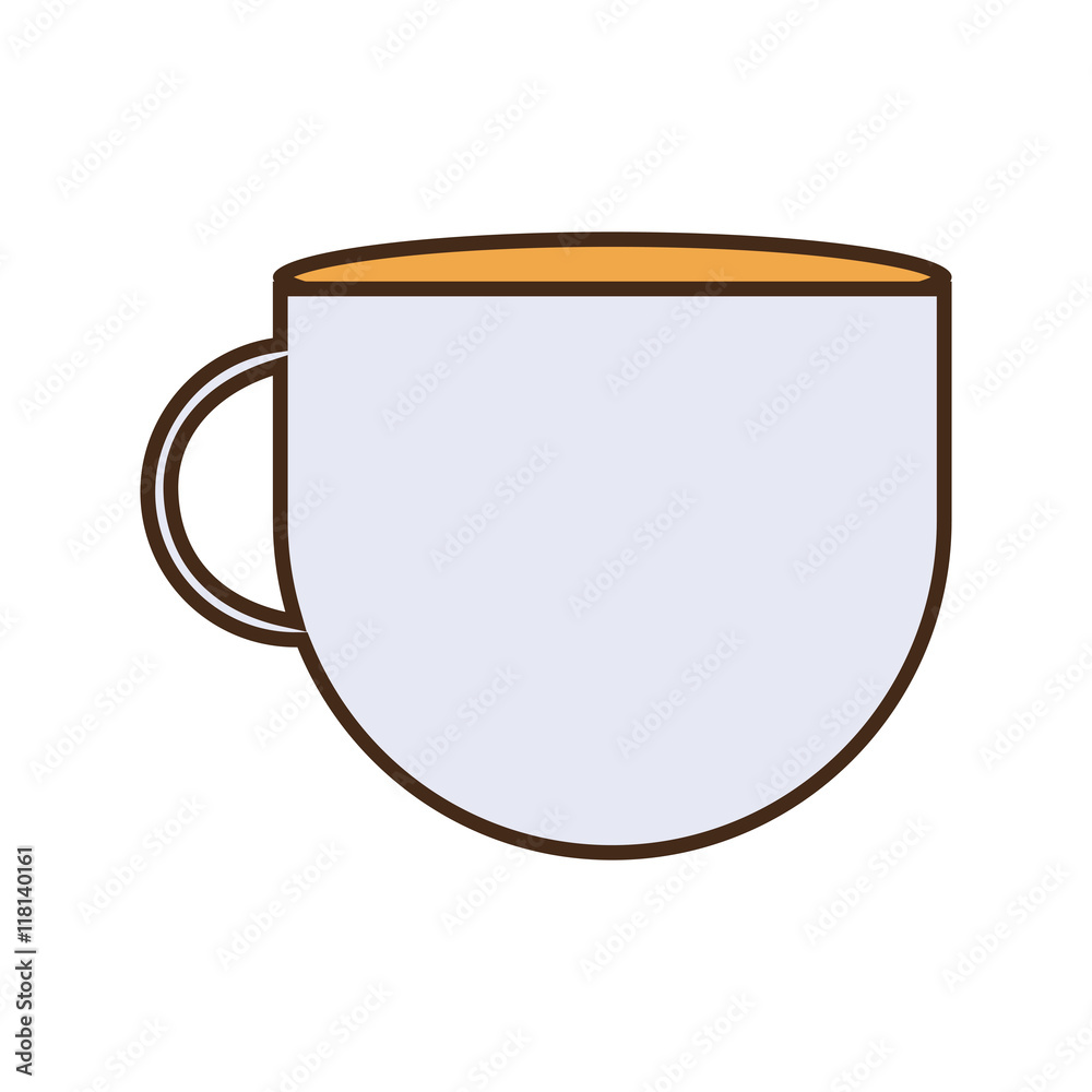 Coffee mug breakfast food menu icon. Isolated and flat vecctor illustration Coffee mug breakfast food menu icon. Isolated and flat vecctor illustration