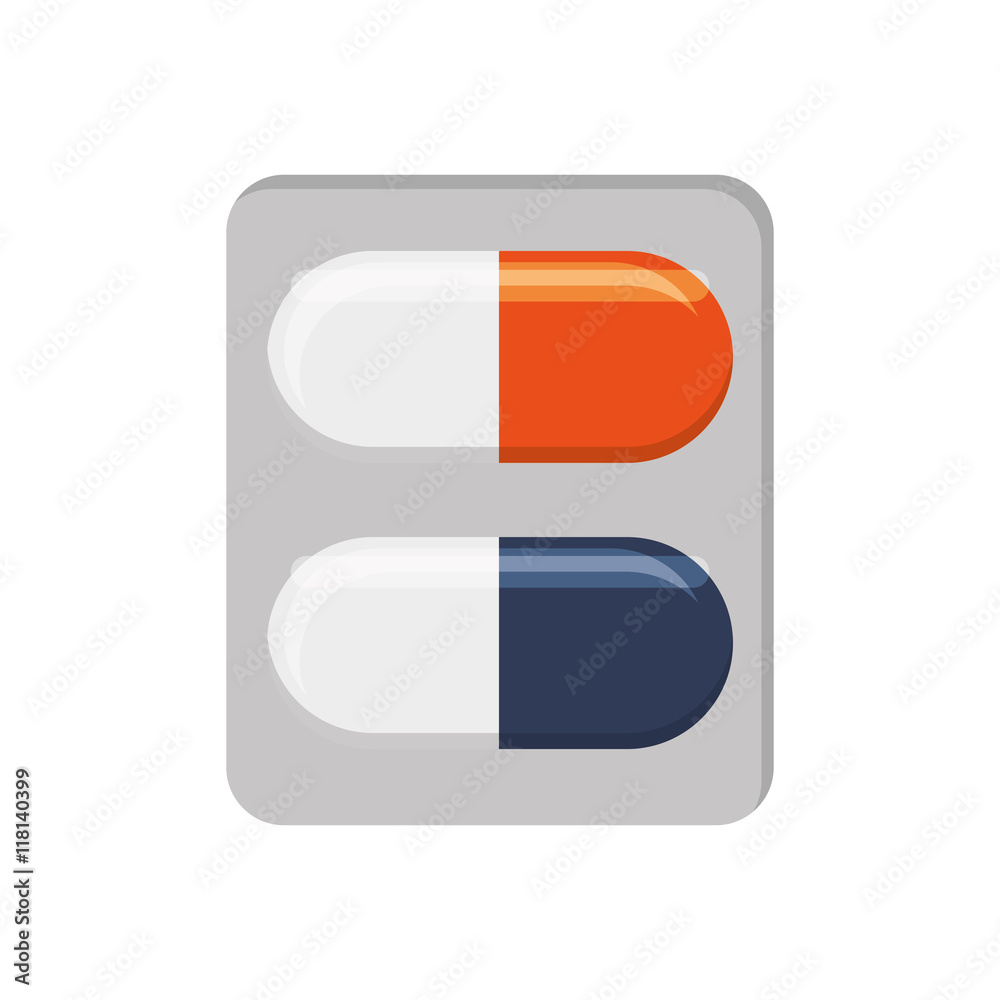 flat design medicine capsules icon vector illustration flat design medicine capsules icon vector illustration