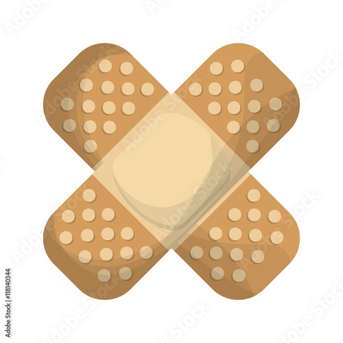 flat design adhesive bandage icon vector illustration