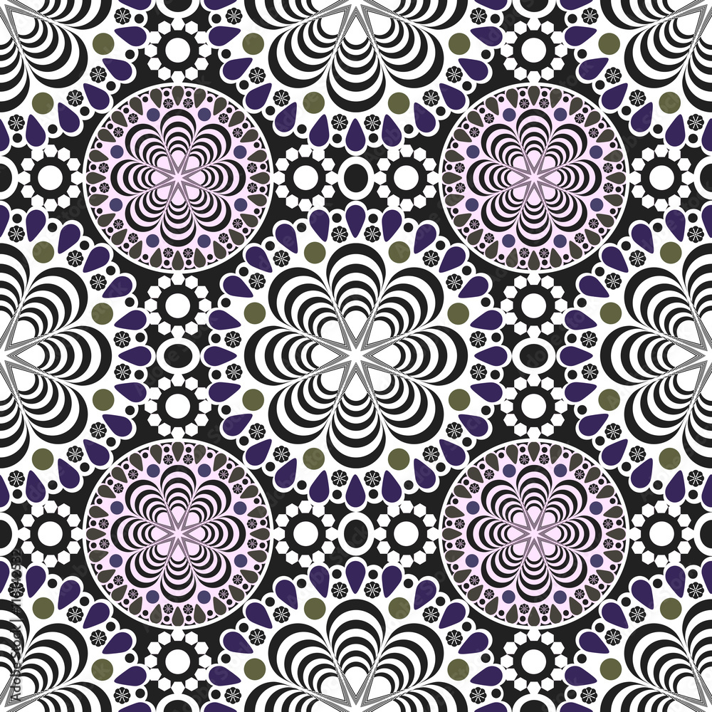 Seamless lace pattern print background