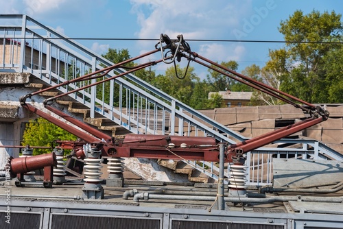 Eisenbahn Oberleitung Stromabnehmer photo
