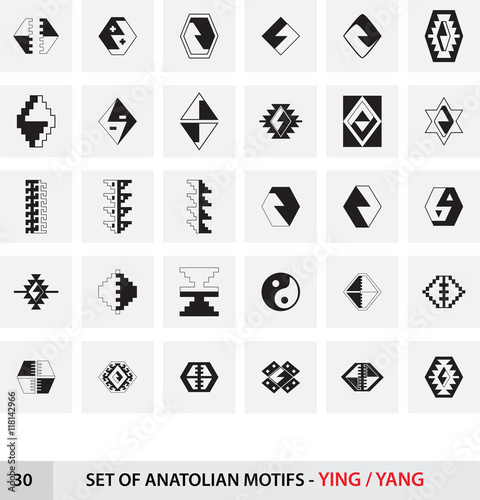 Anadolu Halı - Kilim Motifleri / Yin Yang Motifi