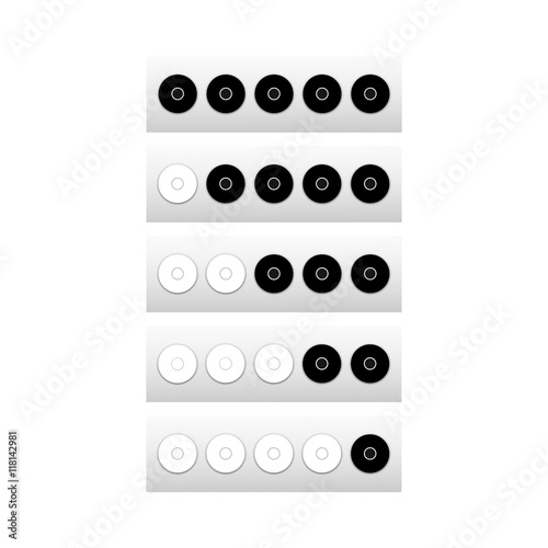 Black icons set with Biathlon targets