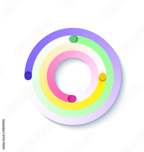 Abstract circular element suitable for custom web design