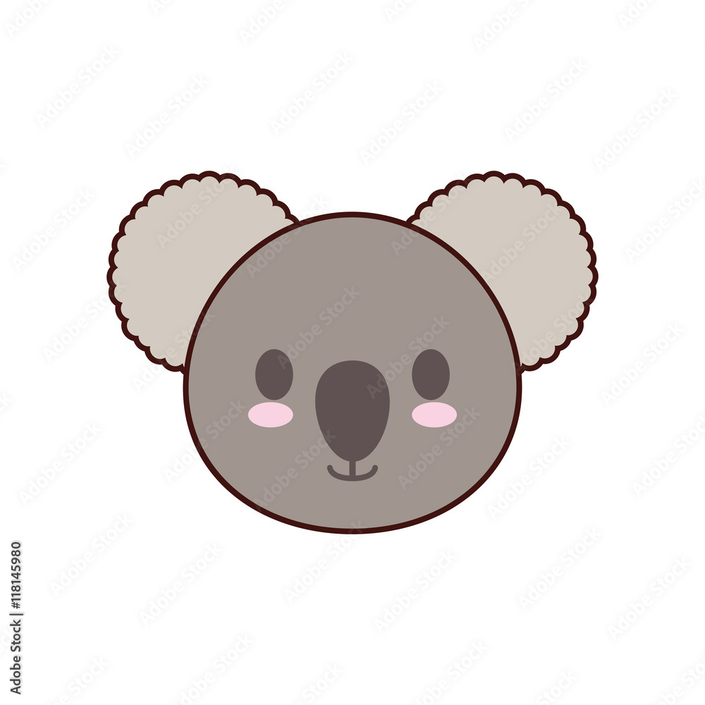 koala kawaii cute animal little icon. Isolated and flat illustration koala kawaii cute animal little icon. Isolated and flat illustration