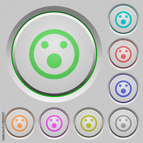 Shocked emoticon push buttons