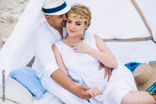 pregnant couple in career
