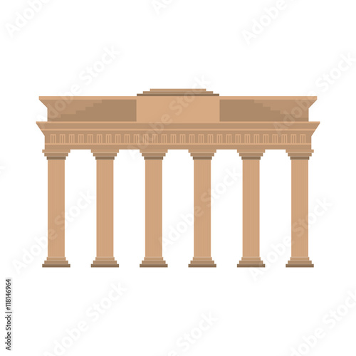 brandenburg gate germany europe icon. Isolated and flat illustration
