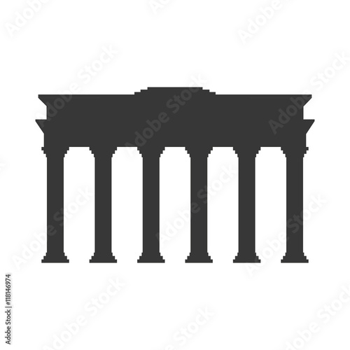 brandenburg gate germany europe icon. Isolated and flat illustration