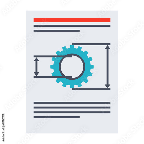 Product requirements document vector illustration in flat style.