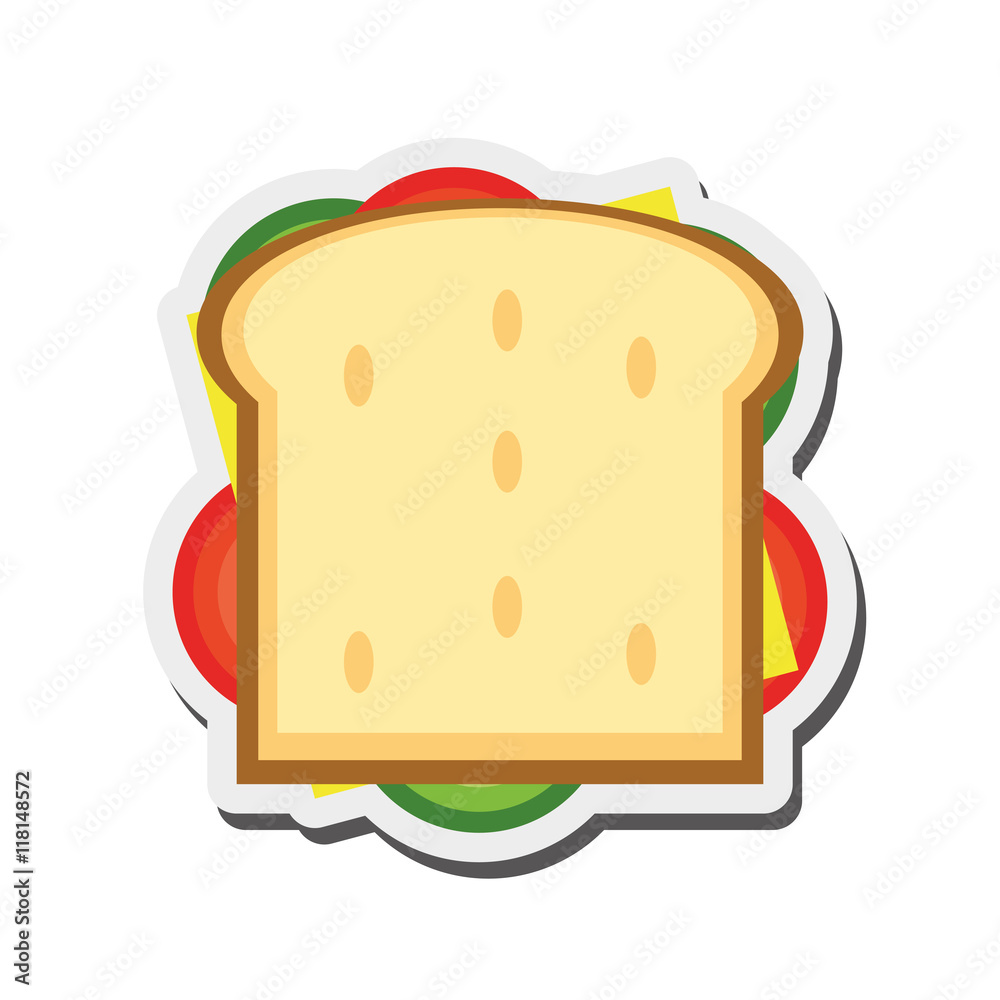 flat design sandwich with olive icon vector illustration