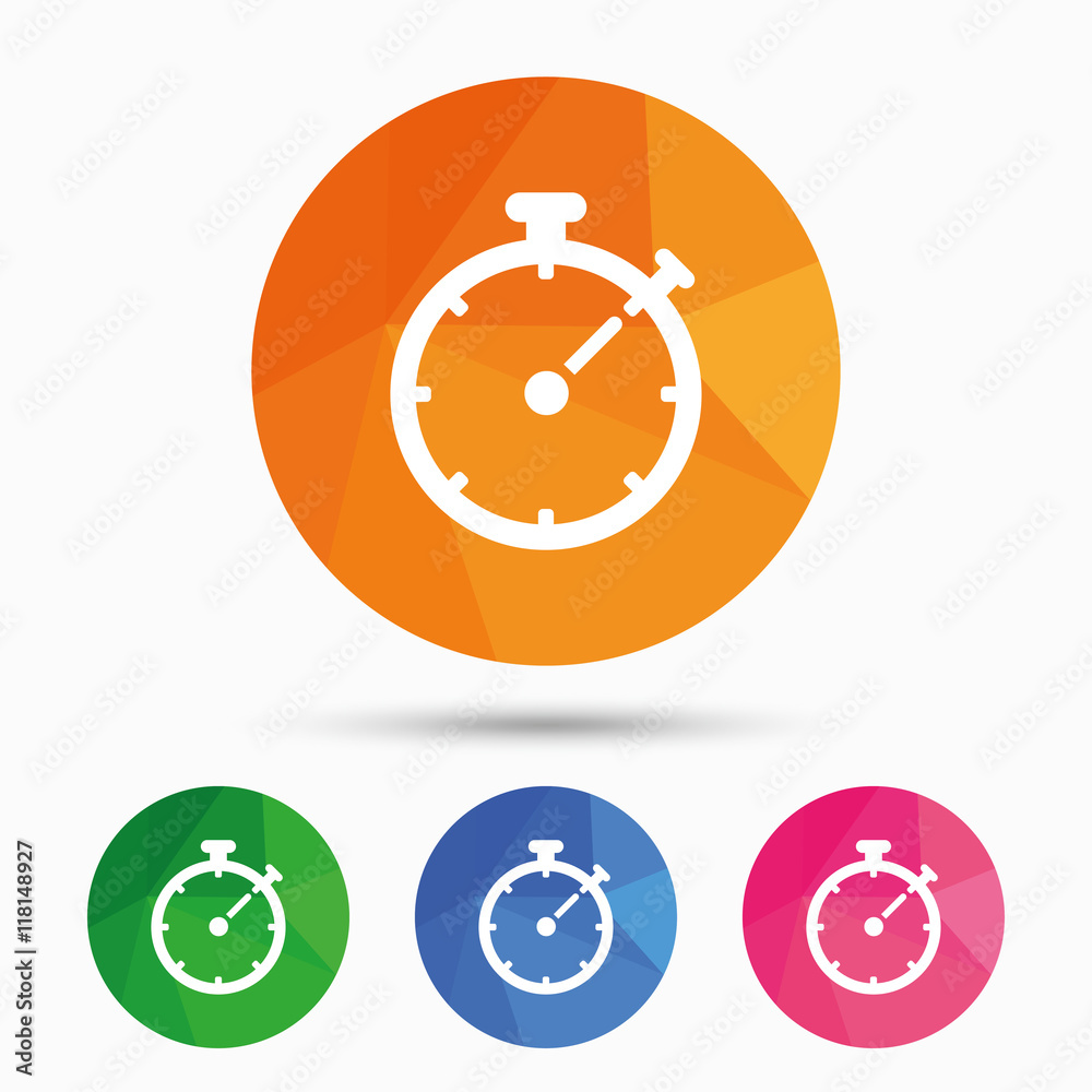 Timer sign icon. Stopwatch symbol.