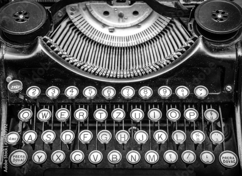 Antique old typewriter. © Denis Rozhnovsky