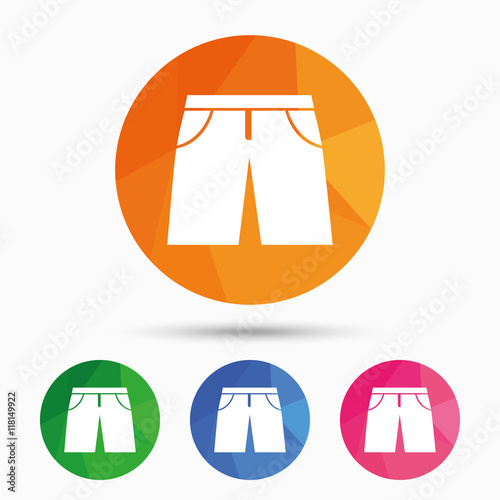 Men's Bermuda shorts sign icon. Clothing symbol.