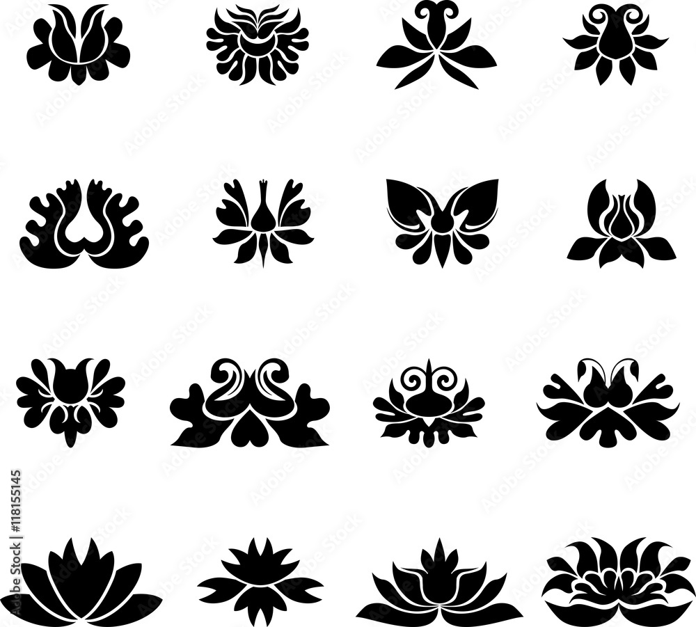 Fototapeta premium Floral icon series