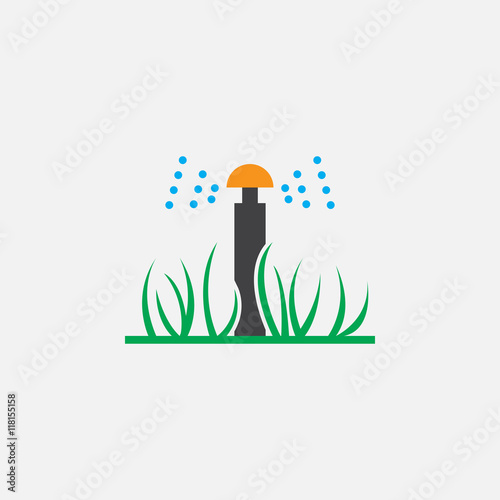 automatic sprinkler icon vector, solid logo illustration, colorful pictogram isolated on white