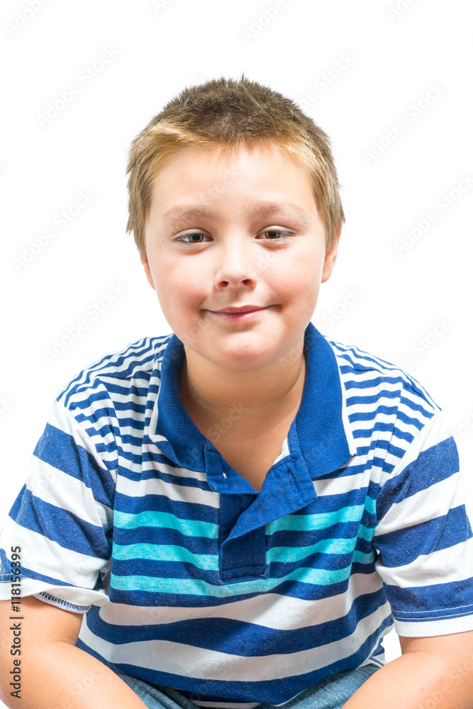 Young Hispanic-American Boy Sitting For Portrait Young Hispanic-American Boy Sitting For Portrait