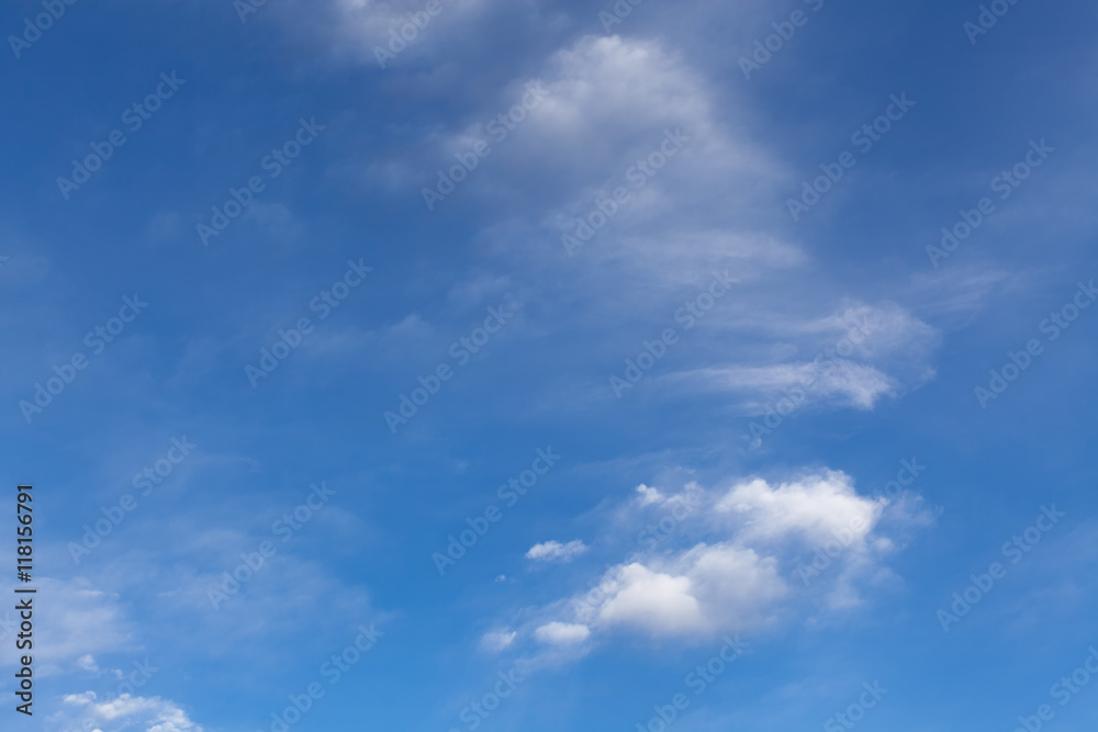 The beautiful blue sky with white clouds The beautiful blue sky with white clouds