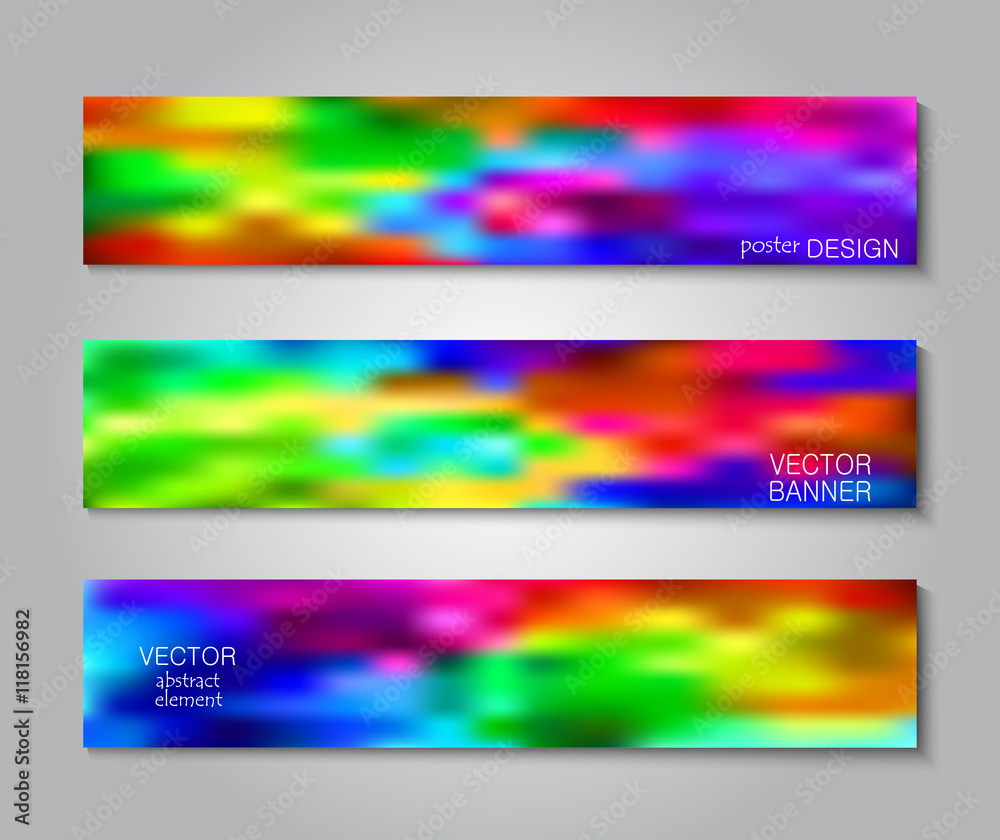 Blurred rainbow background. Layout book cover, flyers, brochures, posters.  Business print template. Set backgrounds for creative design. 