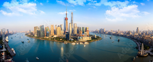 Panorama Shanghai skyline, Shanghai China