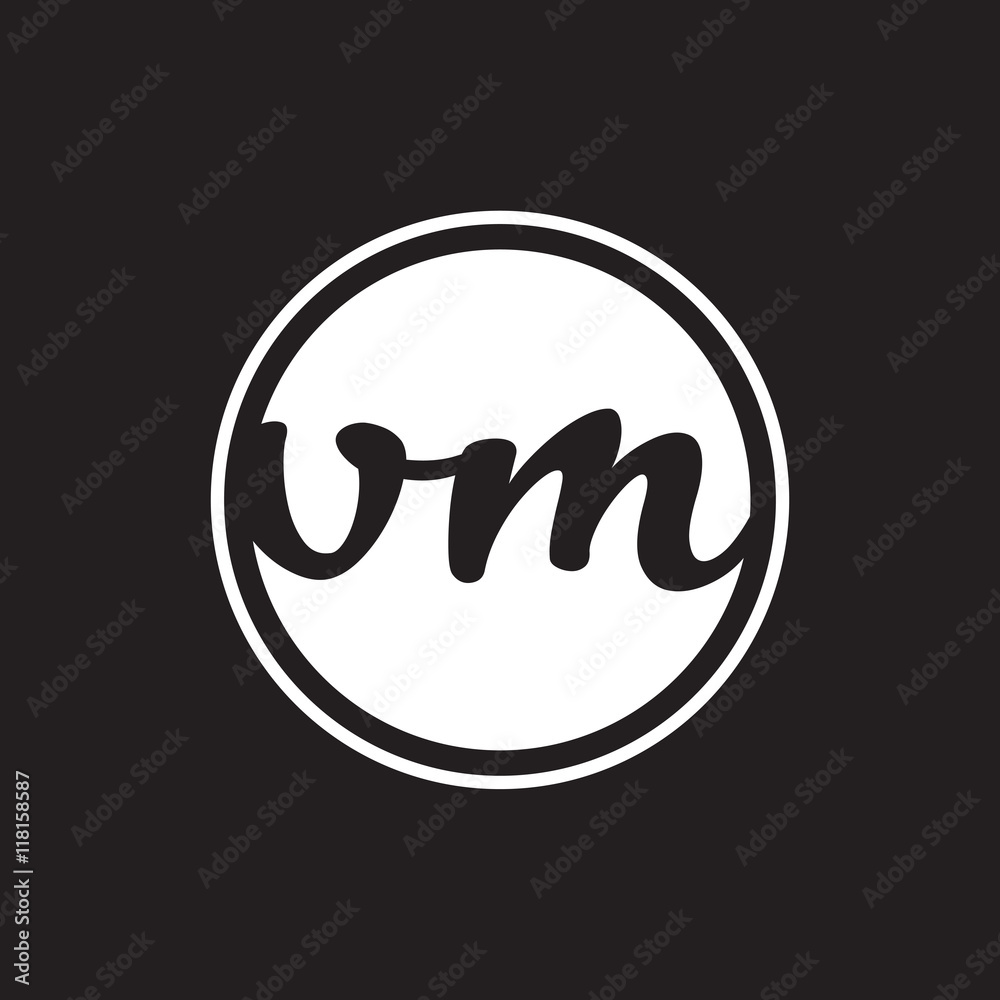 Obraz premium initial letter logo circle with ring