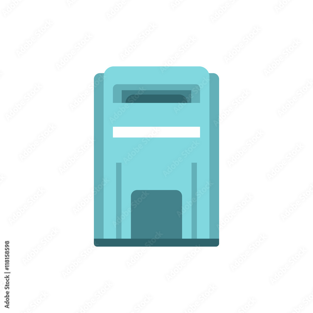 Blue inbox icon in flat style isolated on white background. Message symbol Blue inbox icon in flat style isolated on white background. Message symbol