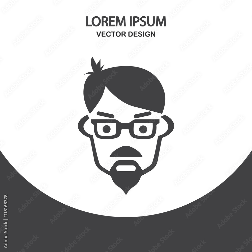 Scientist icon on the background Scientist icon on the background