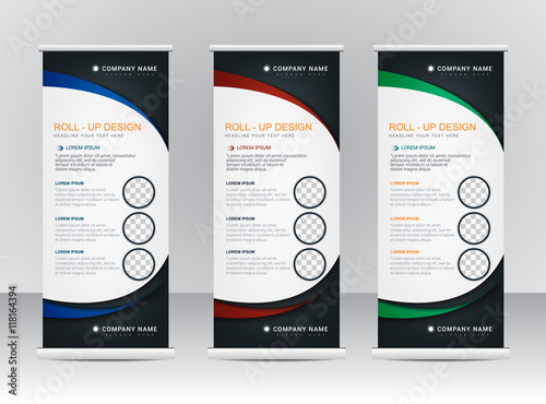 Roll up banner stand template design