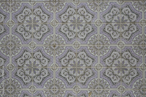 Detail of some typical portuguese tiles