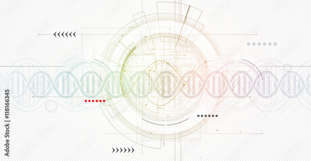 DNA Abstract science and element collection. Futuristic technology for business