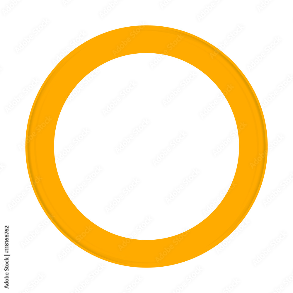 Frames and Borders - Yellow round frame for photos Frames and Borders - Yellow round frame for photos