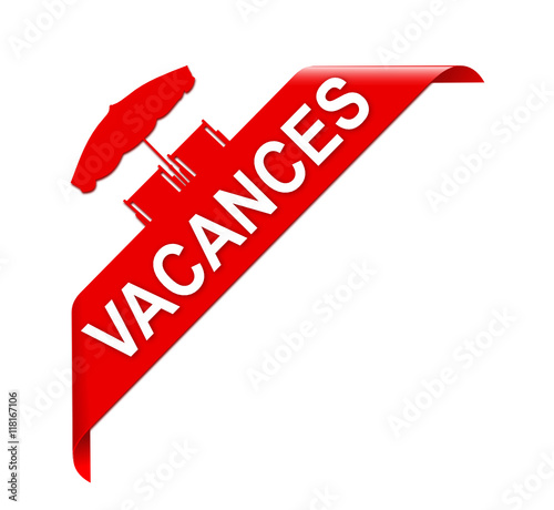 vacances bannière rouge