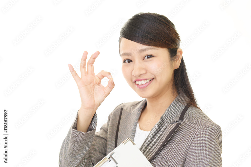 笑顔のビジネスウーマン