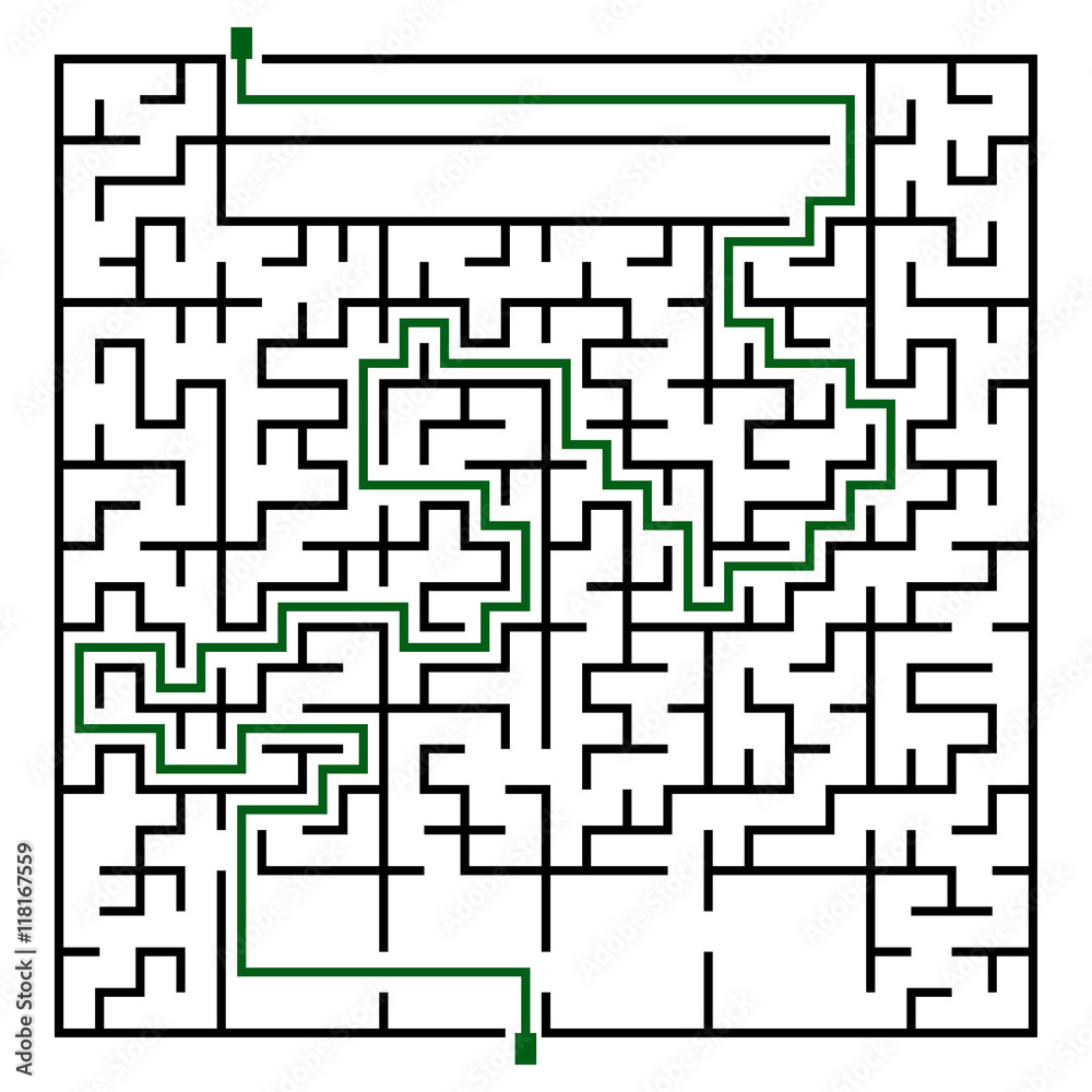Black square maze(24x24) with help