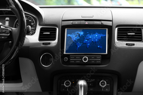 GPS navigation system in car. Modern technology concept. © Africa Studio