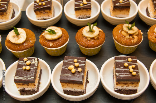 Collection of delicious cake mini dessert