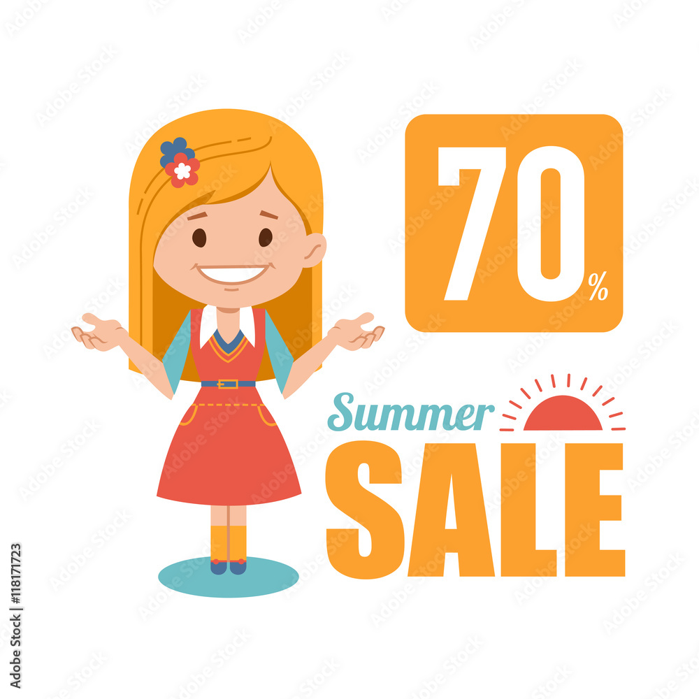 Summer discounts , seasonal sale, vector banner. Summer discounts , seasonal sale, vector banner.