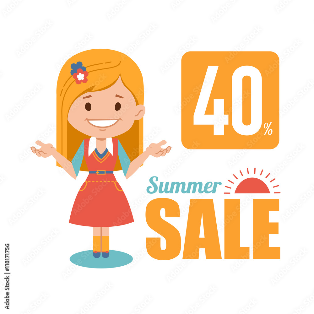 Summer discounts , seasonal sale, vector banner. Summer discounts , seasonal sale, vector banner.