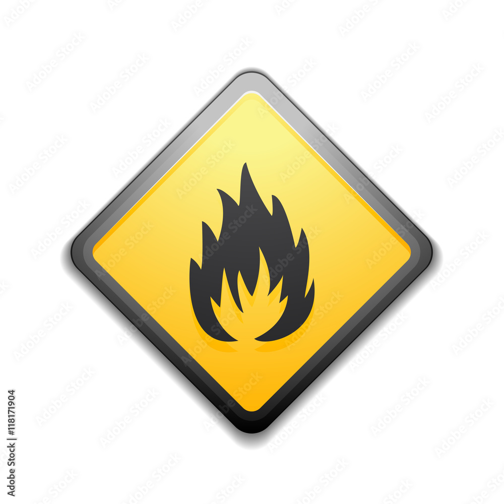 Flammable danger sign Flammable danger sign