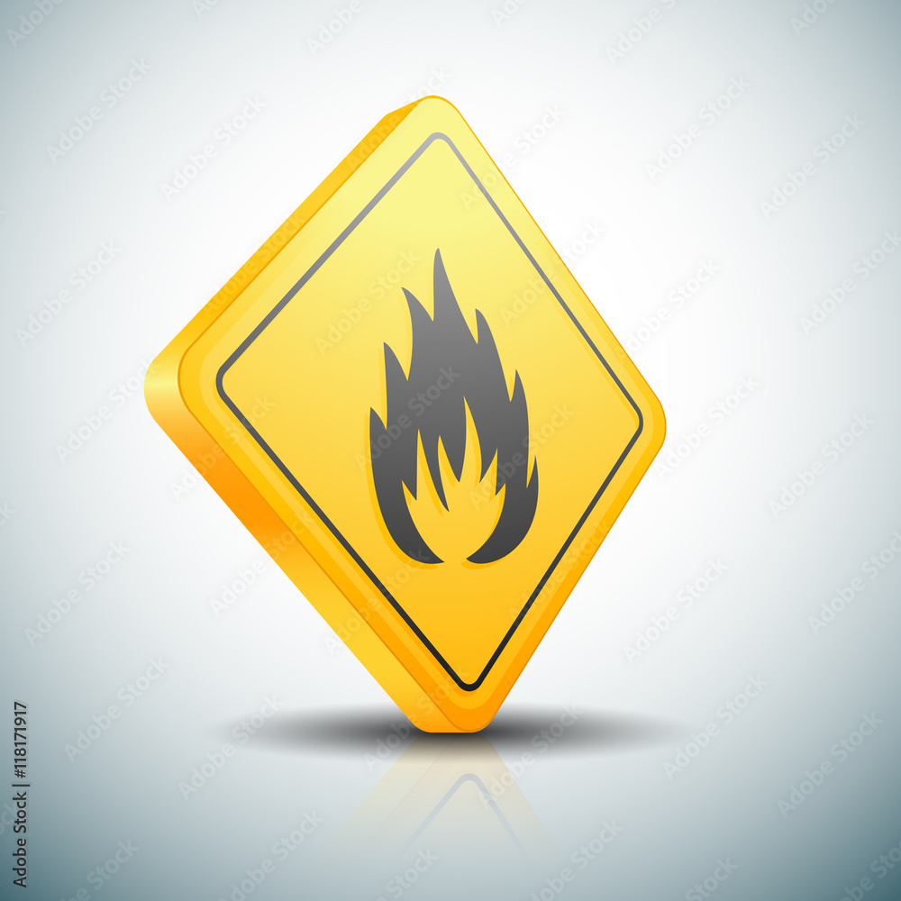 Flammable danger sign