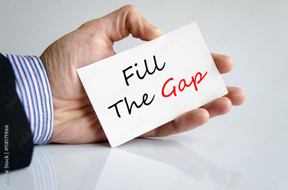 Fill the gap text concept Fill the gap text concept