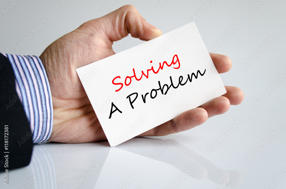 Solving a problem text concept Solving a problem text concept