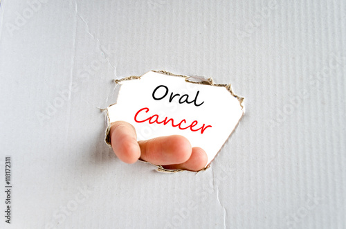 Oral cancer text concept photo