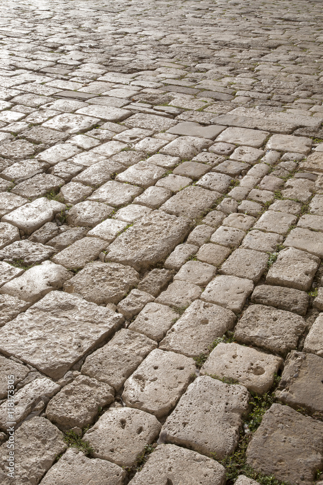 Cobbled Stone Street, Montepulciano; Tuscany Cobbled Stone Street, Montepulciano; Tuscany