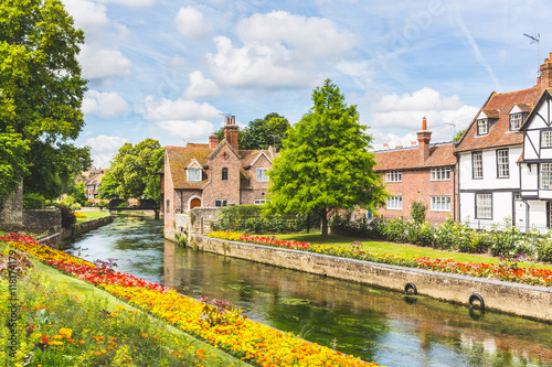 View of typical houses and buildings in Canterbury, England photo