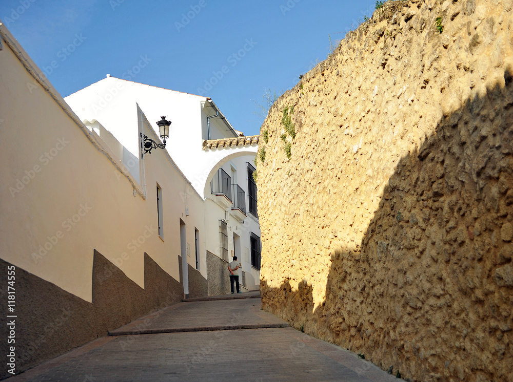 Calles de Osuna en la provincia de Sevilla, Andalucía, España
