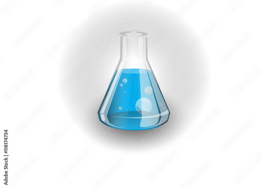 A bottle of chemical science research lab retorts, beakers, flasks and other equipment A bottle of chemical science research lab retorts, beakers, flasks and other equipment